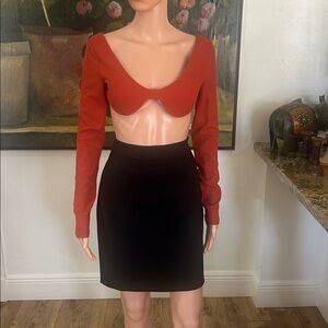 NWT Atoir brick red bra style long sleeve top